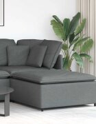 vidaXL Модулна табуретка за диван тъмносива 100x100x48 см