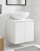 vidaXL Монтирана на стена мивка и тоалетка Бяло 495 x 445 x 65 см