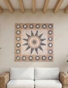 vidaXL Мозайка с цветен модел Многоцветен 120 x 120 cm Мрамор