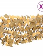 vidaXL Мрежа изкуствени листа клен разширяваща оранжев 5 бр 180x30 см