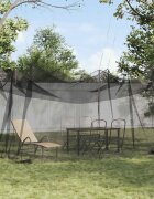 vidaXL Мрежа против комари за градината 220 mesh Черно 3 x 45 x 25 m