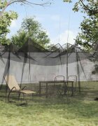 vidaXL Мрежа против комари за градината 220 mesh Черно 4 x 4 x 25 m