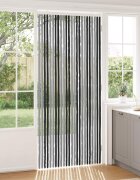 vidaXL Мрежа против насекоми Шенил Сив и черен 100 x 230 cm 100% ПП