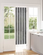 vidaXL Мрежа против насекоми Шенил Сив и черен 56 x 185 cm 100% ПП