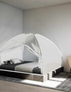vidaXL Мрежа срещу комари Монголия с врати 220 mesh бял 200x180x135 см