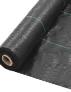 vidaXL Мрежа за мулчиране PP 1x50 м черна
