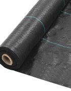 vidaXL Мрежа за мулчиране PP 2x150 м черна