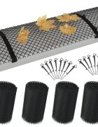 vidaXL Мрежа за улуци 4 части със скоби HDPE 108 м²