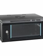 vidaXL Мрежов кабинет със съхранение Черно 53 x 45 x 21 см Стомана