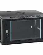vidaXL Мрежов кабинет със съхранение Черно 53 x 45 x 30 см Стомана