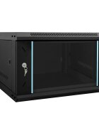 vidaXL Мрежов кабинет със съхранение Черно 53 x 60 x 30 см Стомана