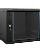 vidaXL Мрежов кабинет със съхранение Черно 60 x 60 x 50 см Стомана