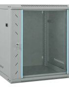 vidaXL Мрежов кабинет със съхранение Сив 60 x 60 x 65 см Стомана
