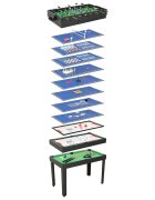 vidaXL Мултифункционална игрална маса 15-в-1 121x61x82 см черна