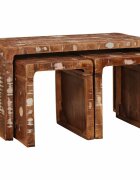 vidaXL Н nesting маса 3 бр. Кафяво 82 x 40 x 46 см