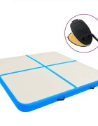 vidaXL Надуваем дюшек за гимнастика с помпа 200x200x10 см PVC син