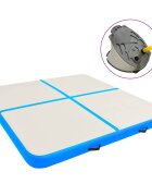 vidaXL Надуваем дюшек за гимнастика с помпа 200x200x15 см PVC син