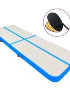 vidaXL Надуваем дюшек за гимнастика с помпа 300x100x20 см PVC син