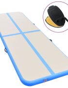 vidaXL Надуваем дюшек за гимнастика с помпа 600x100x10 см PVC син