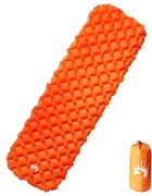 vidaXL Надуваем дюшек за къмпинг за 1 човек оранжев 190x58х6 см