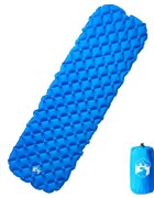 vidaXL Надуваем дюшек за къмпинг за 1 човек син 190x58х6 см