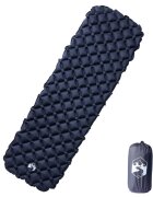 vidaXL Надуваем дюшек за къмпинг за 1 човек сив 190x58х6 см