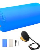 vidaXL Надуваем гимнастически дюшек с помпа 120x75 см PVC син