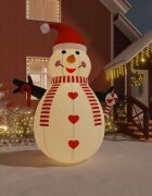 vidaXL Надуваем Снежен човек с LED светлини 360 см