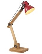 vidaXL Настолна лампа 25 W състарено червено 23x18x96 см E27