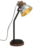 vidaXL Настолна лампа 25 W винтидж сребриста 18x18x60 см E27