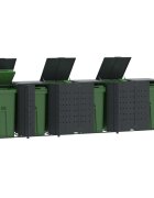 vidaXL Навес за 6 коша на колела антрацит 414x79x117 см стомана