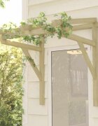 vidaXL Навес за врата 100x100x80 см импрегниран бор масив