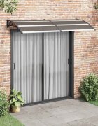 vidaXL Навес за врата черен 240x100 см PC