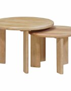 vidaXL Nesting маси за кафе 2 бр. Бяло Ø 50 x 40 см