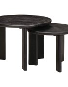 vidaXL Nesting маси за кафе 2 бр. Черно Ø 50 x 40 см