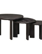 vidaXL Nesting маси за кафе 3 бр. Бяло Ø 54 x 40 см