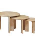 vidaXL Nesting маси за кафе 3 бр. Черно Ø 54 x 40 см