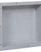vidaXL Ниша за баня матово сиво 41x36x10 см