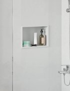 vidaXL Нишата за душ Бяло 30 x 20 x 95 см Неръждаема стомана