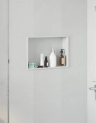 vidaXL Нишата за душ Бяло 45 x 30 x 95 см Неръждаема стомана