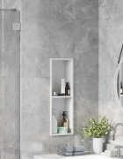 vidaXL Нишата за душ Бяло 60 x 20 x 95 см Неръждаема стомана