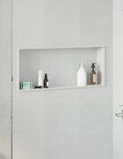 vidaXL Нишата за душ Бяло 75 x 30 x 95 см Неръждаема стомана