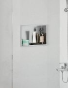 vidaXL Нишата за душ Сребристо 30 x 20 x 95 см Неръждаема стомана