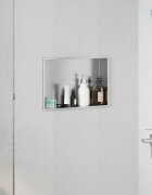 vidaXL Нишата за душ Сребристо 45 x 30 x 95 см Неръждаема стомана