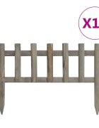 vidaXL Ниски огради за лехи 10 бр чам 44 м