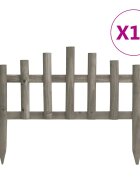 vidaXL Ниски огради за лехи 10 бр чам 44 м