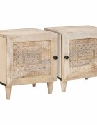 vidaXL Нощен шкаф 2 бр. Бяло 80 x 50 x 40 cm Инженерна дървесина