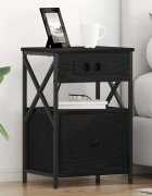 vidaXL Нощен шкаф 2 бр. Черния дъб 40 x 31 x 60 см Инженерна дървесина