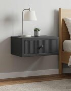 vidaXL Нощен шкаф 2 бр. Черно 49 x 345 x 20 см Инженерна дървесина