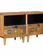 vidaXL Нощен шкаф 2 бр. Естествен 40 x 33 x 46 см